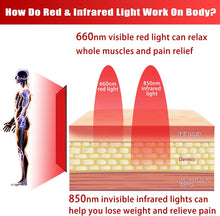 BB1260 Red Light Therapy Mat- 1260pcs LEDs Near-Infrared Light Therapy for Full Body, 660nm Red Light and 850nm Infrared Light for Back Pain