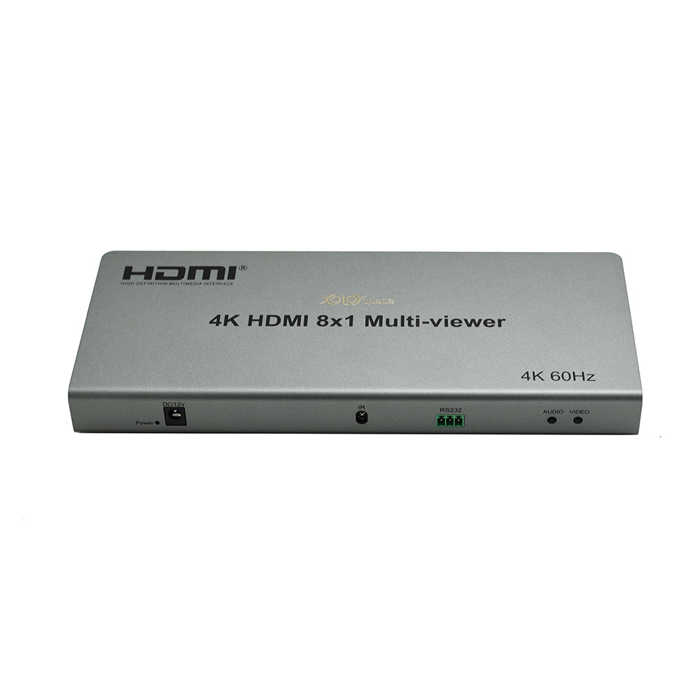 XOLORspace QV801 4K 60Hz HDMI Multi-viewer Met 8 Ingangen, 1 Uitgang en 9 Videosegmentatiemodi XOLORspace QV801 4K 60Hz HDMI Multi-viewer Met 8 Ingangen, 1 Uitgang en 9 Videosegmentatiemodi