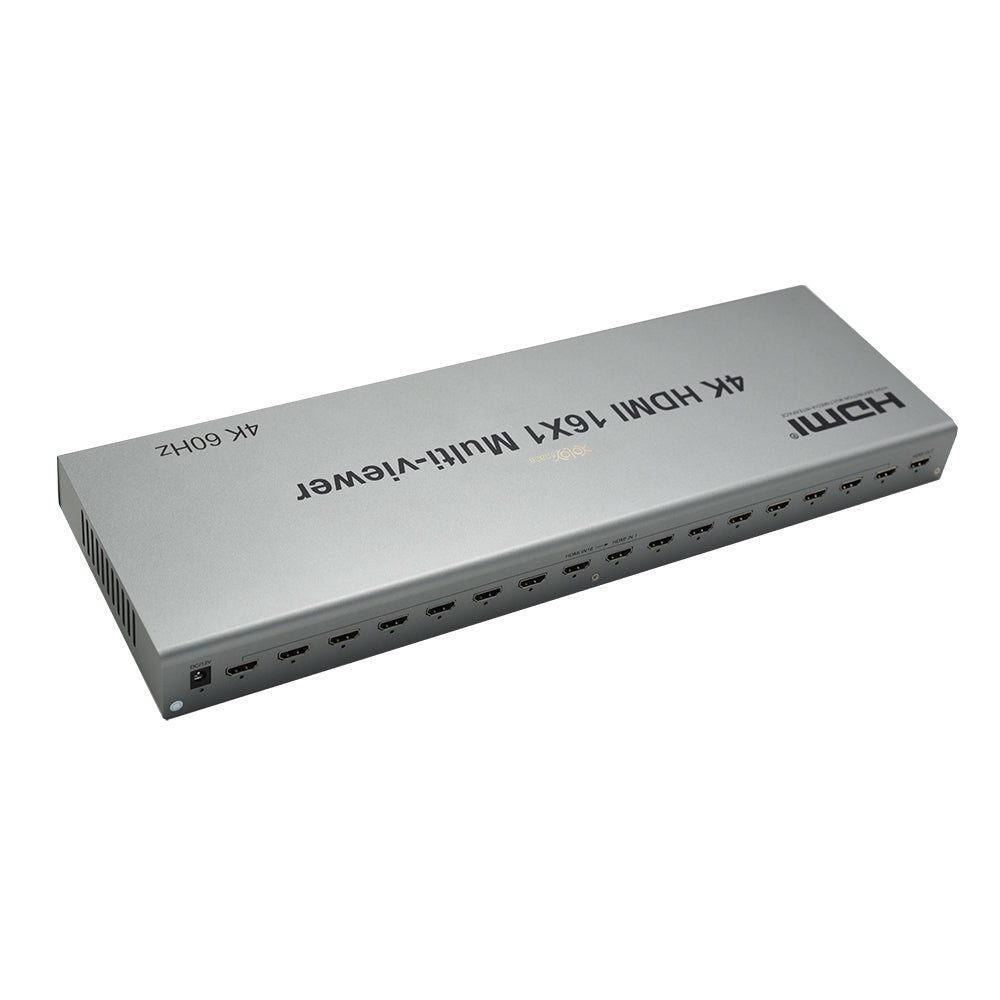 XOLORspace QV1601 4K 60HZ HDMI 16x1 Multi-viewer 16 HDMI inputs 1 HDMI