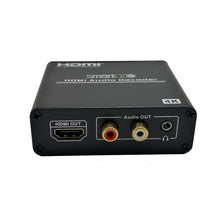 SMARTOOO 36AC HDMI to HDMI 4k audio decoder extract digital audio including Dobly Digital (AC3), DTS and PCM and decode to RCA and 3.5mm stereo audio output