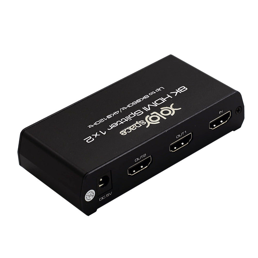 XOLORspace 61120 8K HDR 1x2 HDMI Splitter in out 4k 120hz 8K 60hz HDCP Bypass