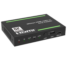 XL-MC02 48Gbps HDMI eARC Audio to Amplifier Adapter for de-embedding audio signals from an HDMI source or TV with ARC/eARC to AV Receiver