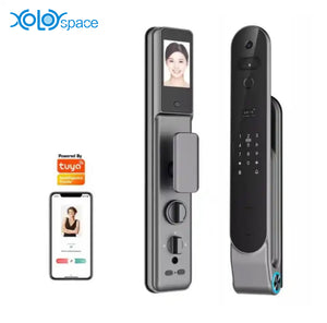 XOLORspace Wireless Automatic Tuya Wifi 3D Face ID Lock with Camera Security Password Intelligent Electric Handle Digital Door