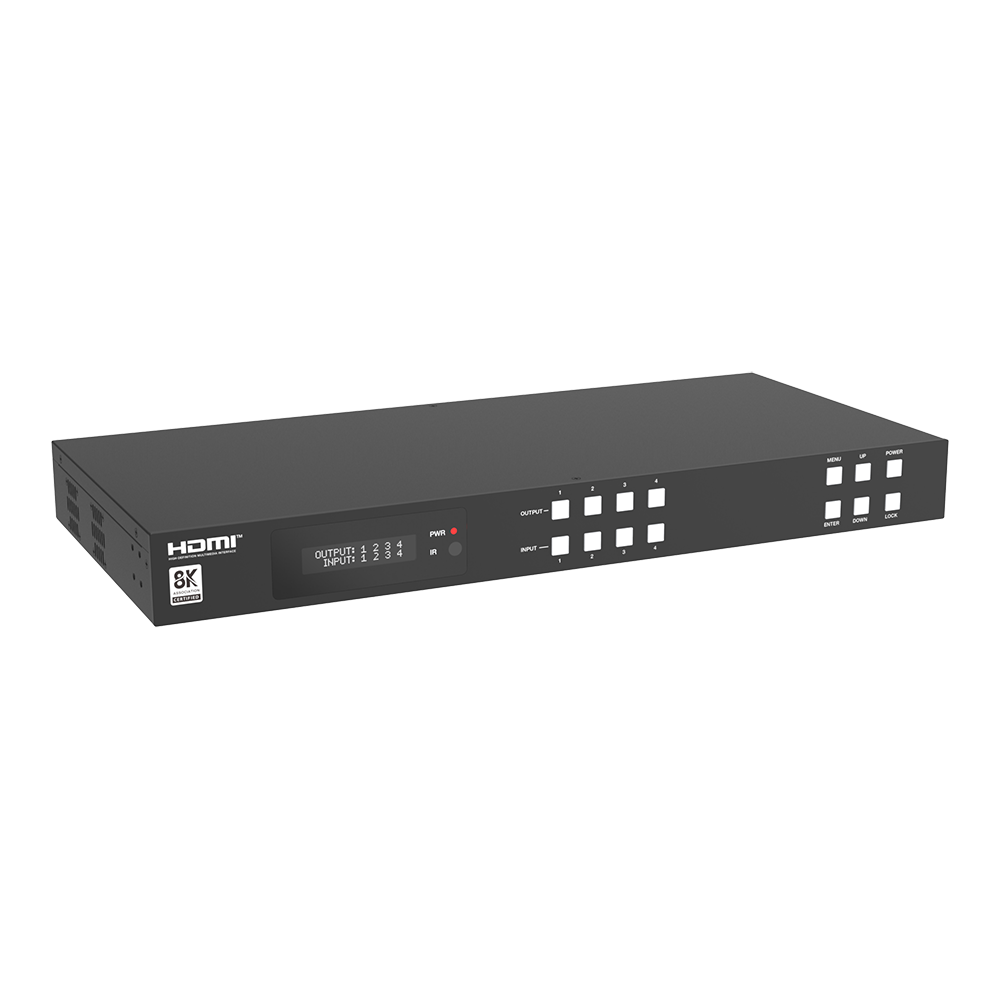 XOLORspace 46440 48Gbps wall-mountable 4K 120Hz and 8K60Hz 4x4 HDMI Ma
