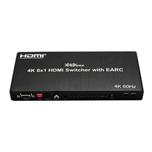 XOLORspace 21801 4k 60hz 8x1 HDMI Switch / 1X8 eARC splitter two in one w/ optical and 3.5mm audio extractor