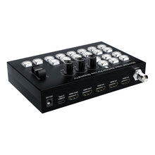 XOLORspace B828 1 SDI in &3 HDMI in and 2 HDMI out video multi-viewer switcher for live streaming Support MIC, LINE IN, HD mixing output, LINE OUT fixed mixing output