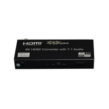 XOLORspace 31HT 8K 60hz HDMI Audio extractor separates one HDMI source to one HDMI AV, one HDMI audio only and one Optical / coaxial / 3.5mm