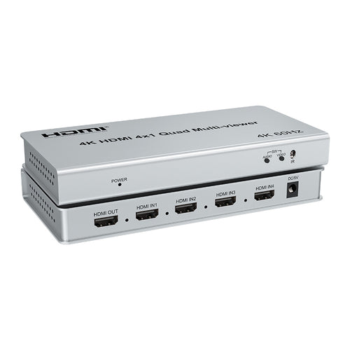 XOLORspace TW02-4K 60Hz HDMI 4x1 Quad Multi-viewer supports 90/180/270 degree flip, PIP