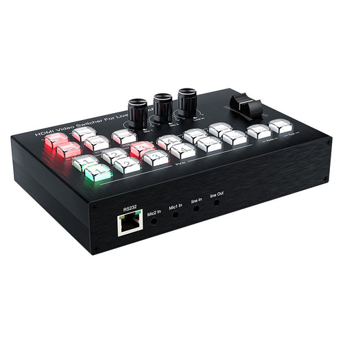 XOLORspace B827 HDMI Video switcher for live streaming support HD embedded audio and external analog audio