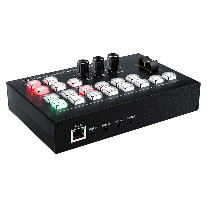 Mixer Plus Compact 4 x HDMI Video Switcher with 4 Inch Built-in Screen, Portable Livestream Switcher for Multi-Camera Productions, Online Courses, Events, YouTube, OBS, Zoom Mixer Plus Compact 4 x HDMI Video Switcher with 4 Inch Built-in Screen, Portable Livestream Switcher for Multi-Camera Productions, Online Courses, Events, YouTube, OBS, Zoom