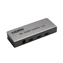 XOLORspace 61120E 1x2 8K HDMI splitter supports 8k 60hz / 4k 120hz with EDID setting HDCP 2.2,HDCP 2.3 bypass