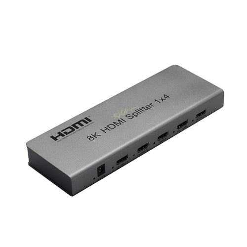 XOLORspace 61140E 1x4 8K HDMI splitter supports 8k 60hz / 4k 120hz with EDID setting