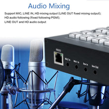 XOLORspace B828 1 SDI in &3 HDMI in and 2 HDMI out video multi-viewer switcher for live streaming Support MIC, LINE IN, HD mixing output, LINE OUT fixed mixing output