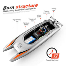 RC Boat 25KM/H High Speed Fast Racing Boat 4 Channels Remote Control Boats for Kids Adult Pools Outdoor Play Ship
