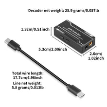 Portable Audio Decoder headphone Amplifier HIFI Small Tail Portable Decoding External Installation Music Feature