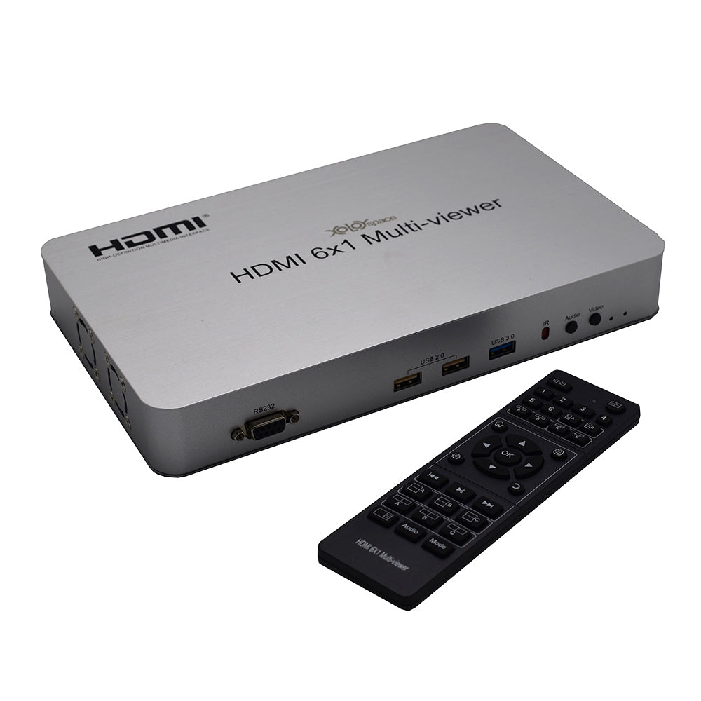 XOLORspace QV601 4K 30HZ 6x1 HDMI Multi-viewer with movable of each sc