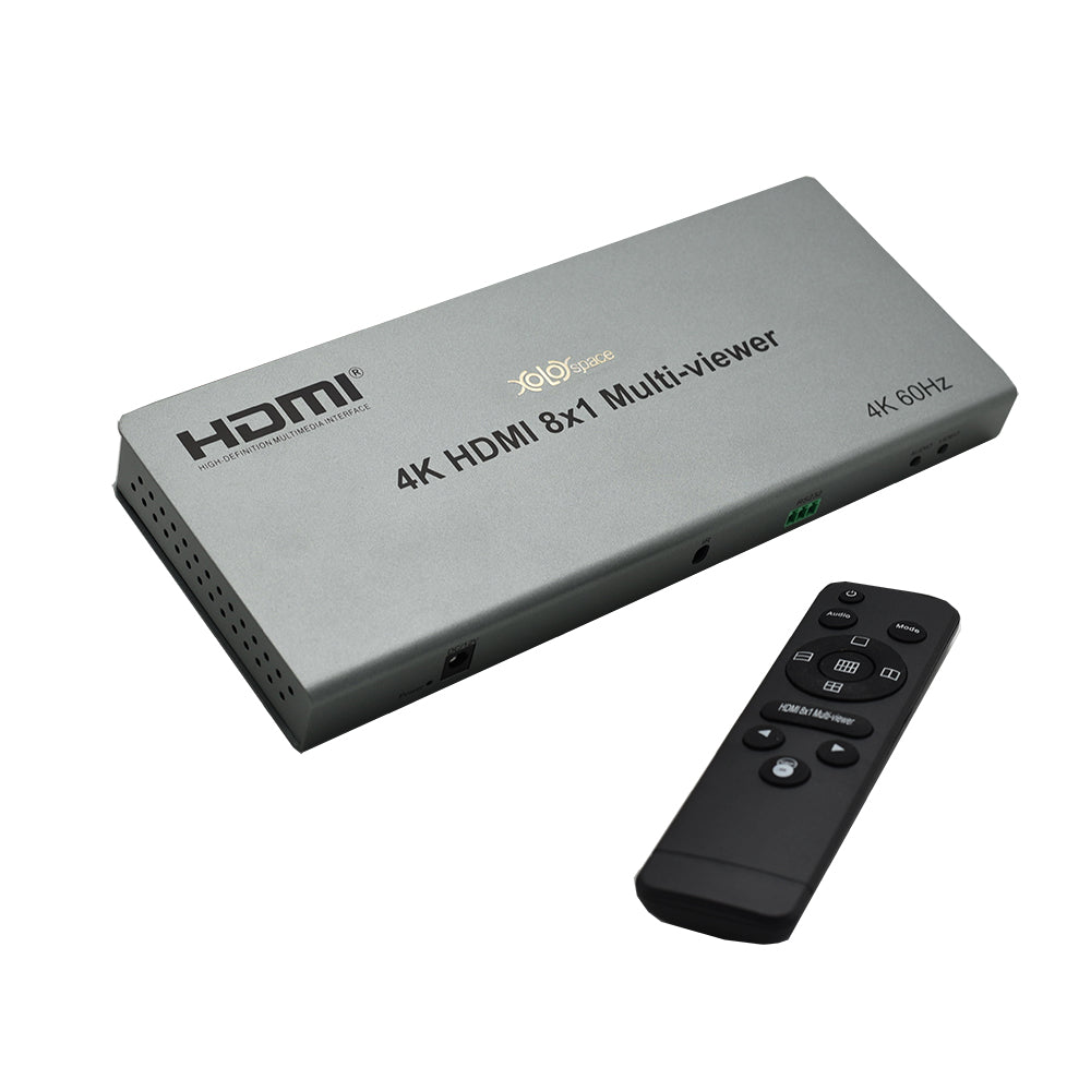 XOLORspace QV801 4K 60HZ HDMI 8x1 Multi-viewer 8 HDMI inputs 1 HDMI ou