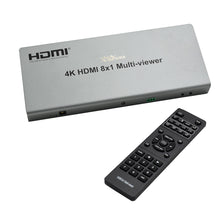 XOLORspace QV801C 4K HDMI 8x1 Multi-viewer 8 HDMI inputs 1 HDMI output 9 modes of video segmentation