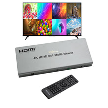 XOLORspace QV801C 4K HDMI 8x1 Multi-viewer 8 HDMI inputs 1 HDMI output 9 modes of video segmentation