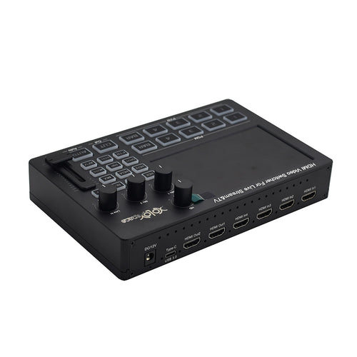 XOLORspace X1030 4 Way HDMI Video Switcher for Live Streaming (Built-in 5-inch screen)