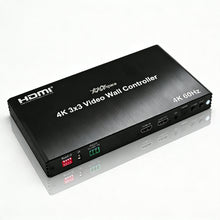 XOLORspace TVW33 4K 60Hz 3x3 video wall controller with 23 video splicing modes, supports rotation / EDID setting / RS232