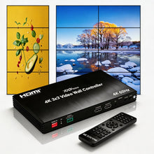 XOLORspace TVW33 4K 60Hz 3x3 video wall controller with 23 video splicing modes, supports rotation / EDID setting / RS232