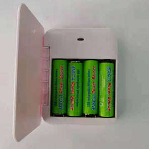 XOLORspace USB Rechargeable AA Batteries Smart Battery Lithium Ion 1.5v 2500mAh (4pcs PACK)