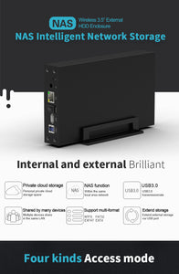 XOLORspace Intelligent NAS HDD case wireless enclosure for hard drive disk wireless HDD management private cloud storage connect to router
