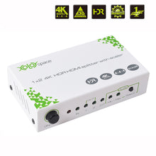 XOLORspace S102 1 in 2 out 4K HDR HDMI splitter with downscaler outputs to 4k 60hz HDR and 1080p 60HZ simultaneously
