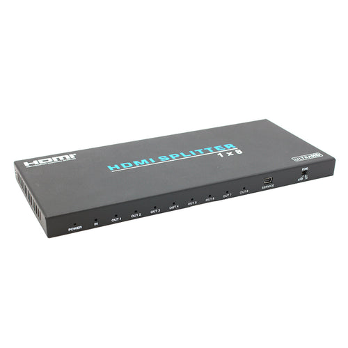 XOLORspace 66081 1x8 4K 60HZ 4:4:4 HDR HDMI Splitter 1 in 8 out HDCP 2.2 with EDID management