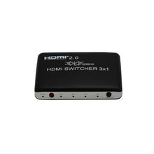XOLORspace 21031 3x1 4k 60HZ 4:4:4 8bit HDMI Switchcompliant with HDCP 2.2 and HDMI 2.0b