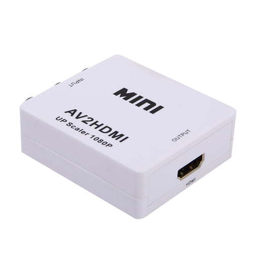 XOLORspace 32AHM Mini AV to HDMI 1080P Converter portable size supports PAL/NTSC, with scaler output to 720p/1080p
