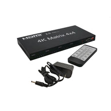 XOLORspace 41441 4x4 4K 60HZ HDR HDMI matrix switch with auto scaling 4k to 1080p