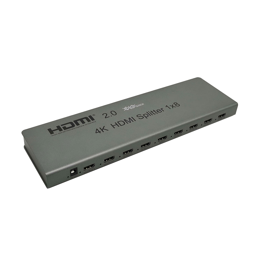 Harmoni tragt indrømme XOLORspace 61181 1x8 1 in 8 out 4K 60HZ HDR HDMI Splitter with downsca