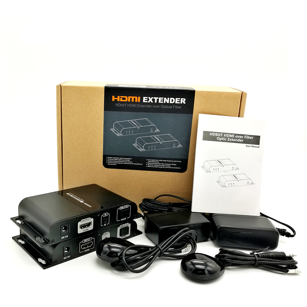 LENKENG LKV378A HDMI Extender over fiber optic up to 20km/65616ft with IR supports one-to-many